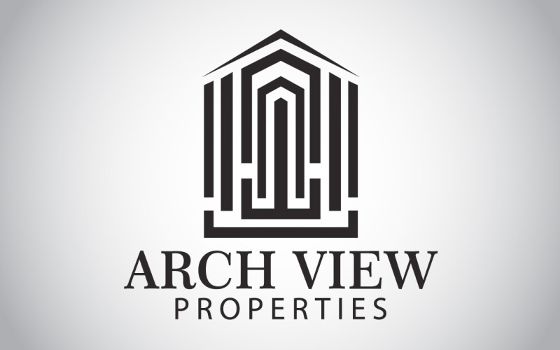 Шаблон логотипа Arch View Real Estate