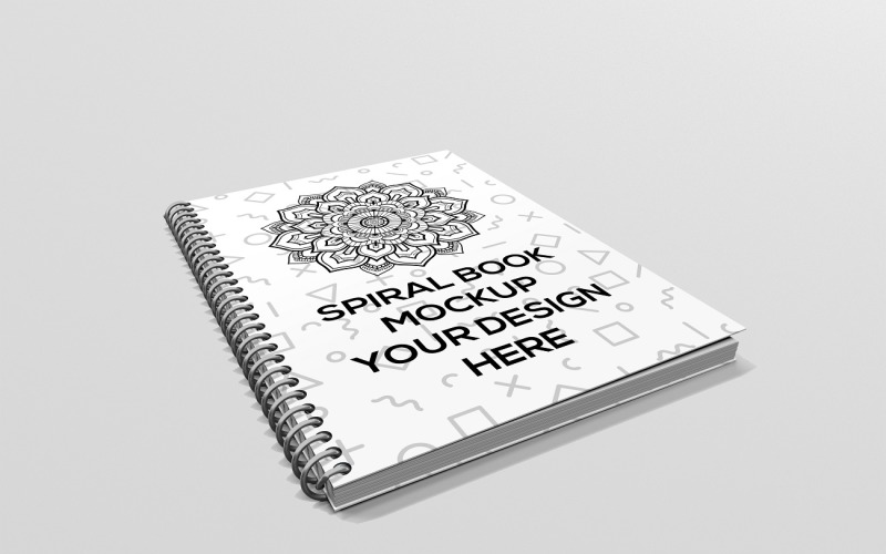 Spiral Book Spiral Binding Book Mockup 2 TemplateMonster
