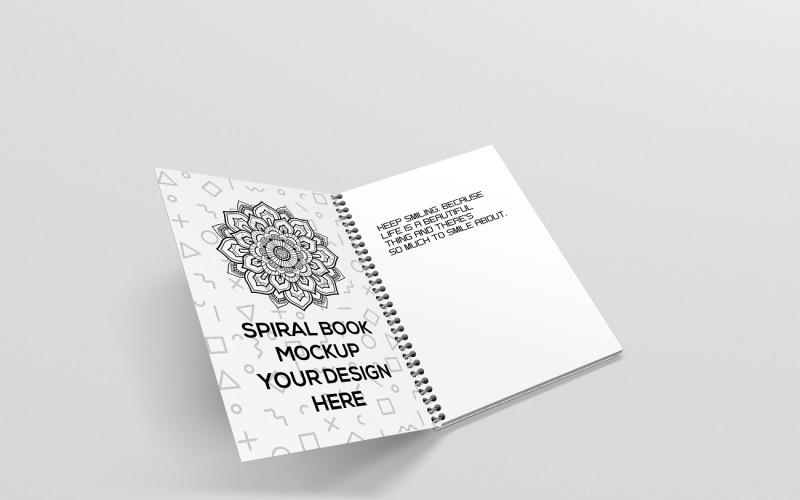 Spiral Book Spiral Binding Book Mockup 3 TemplateMonster
