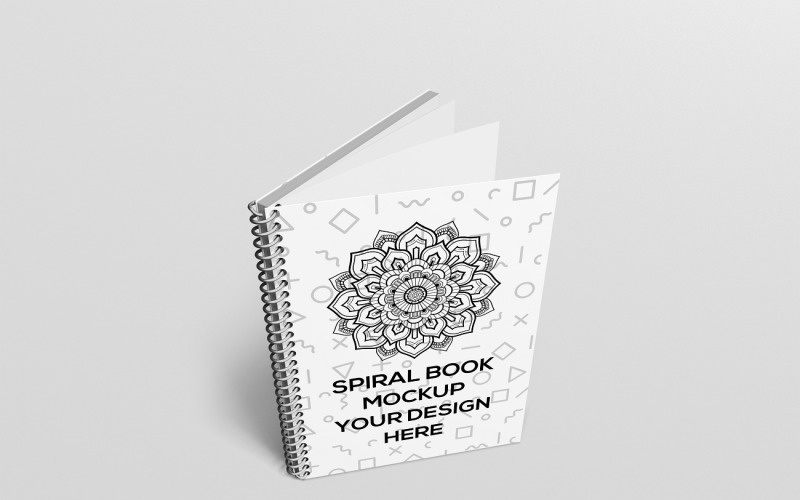 Spiral Book Spiral Binding Book Mockup 5 TemplateMonster
