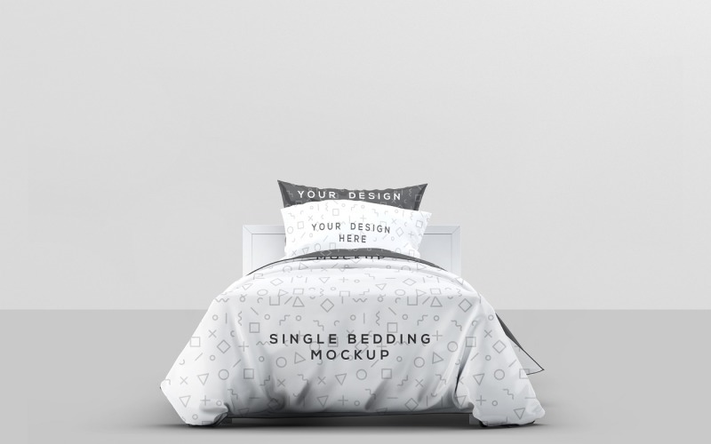 Bed - Mockup voor eenpersoonsbed