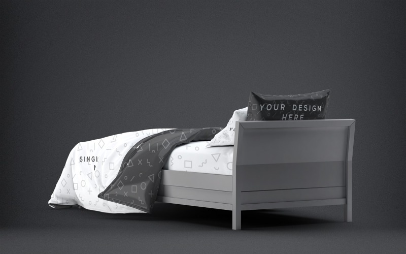 Bett – Einzelbett-Modell 4