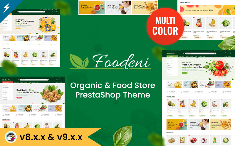 Foodeni - Tema de PrestaShop para Verduras, Frutas y Comestibles