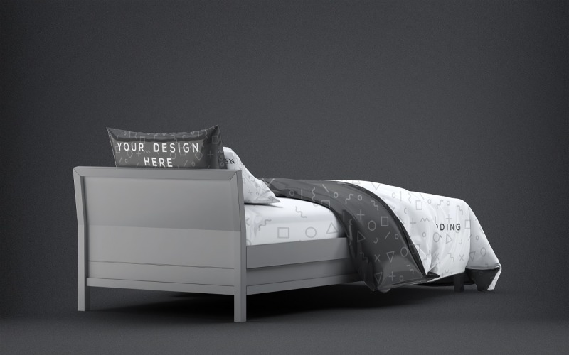 Bed - Mockup voor eenpersoonsbed 6