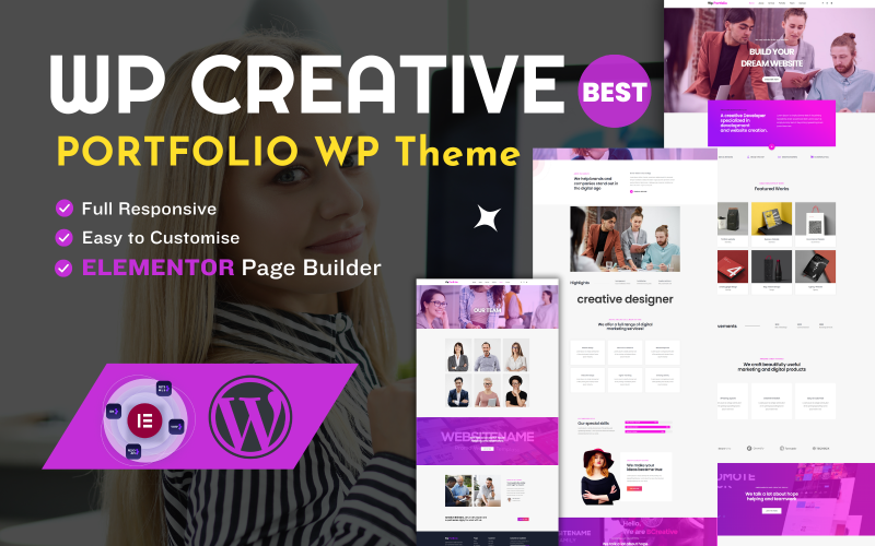 WpCreative Pro Portfolio Responsief WordPress-thema