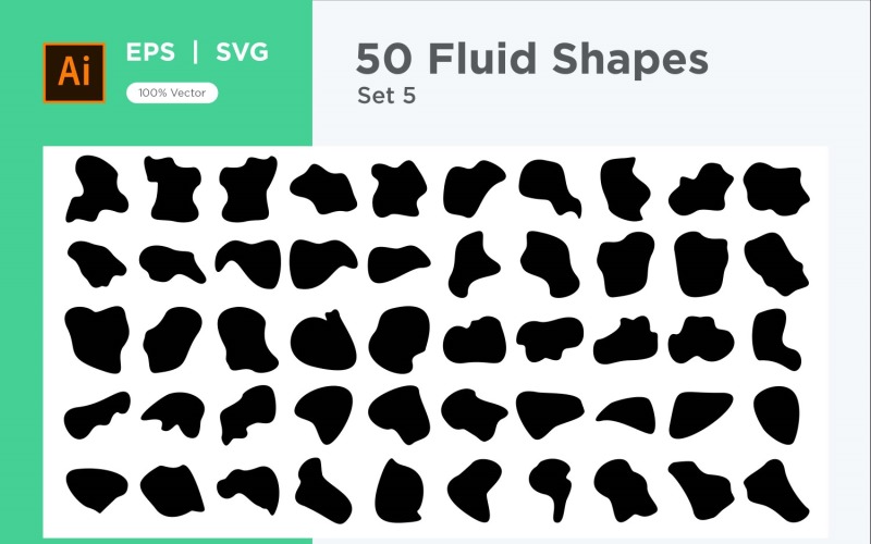 Juego de formas fluidas abstractas 50 V 5