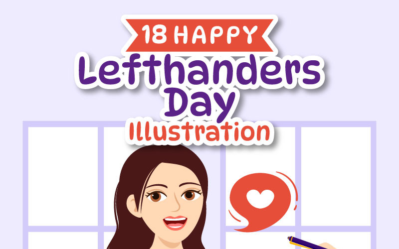 Illustration för 18 glada vänsterhänta dag