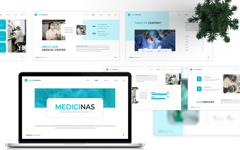 Medicinas - Медицинский шаблон слайдов Google