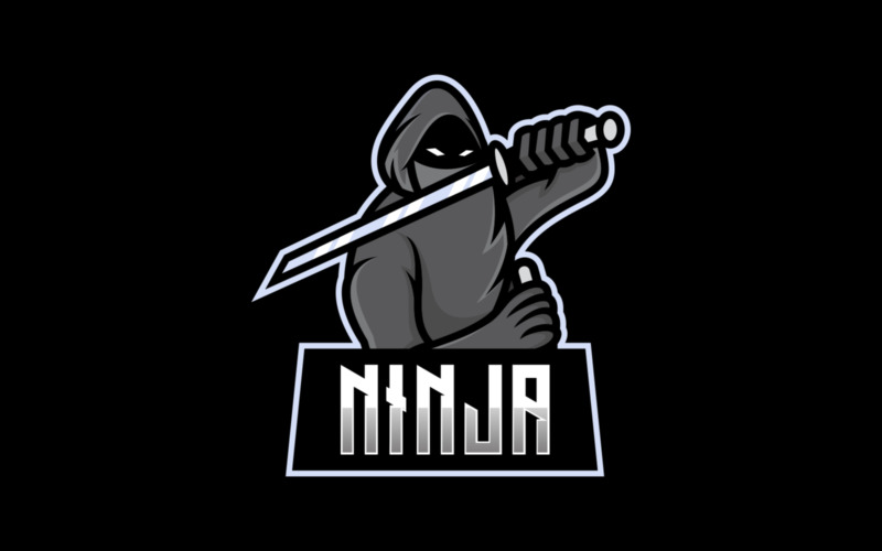 Black ninja icon logo design vector template Stock Vector Image & Art -  Alamy