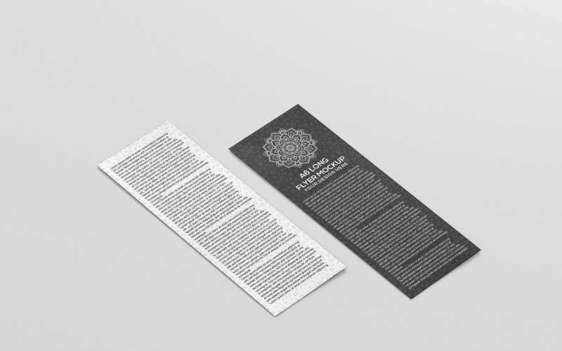 Volantino - Mockup di volantino lungo A6 3