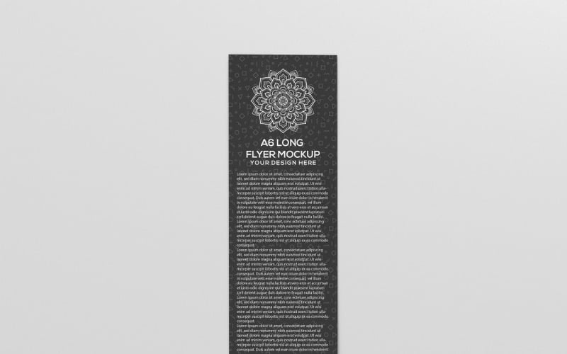 Volantino - Mockup di volantino lungo A6 9