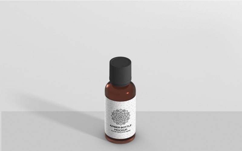 Bottiglia d'ambra - Mockup di bottiglia d'ambra 3