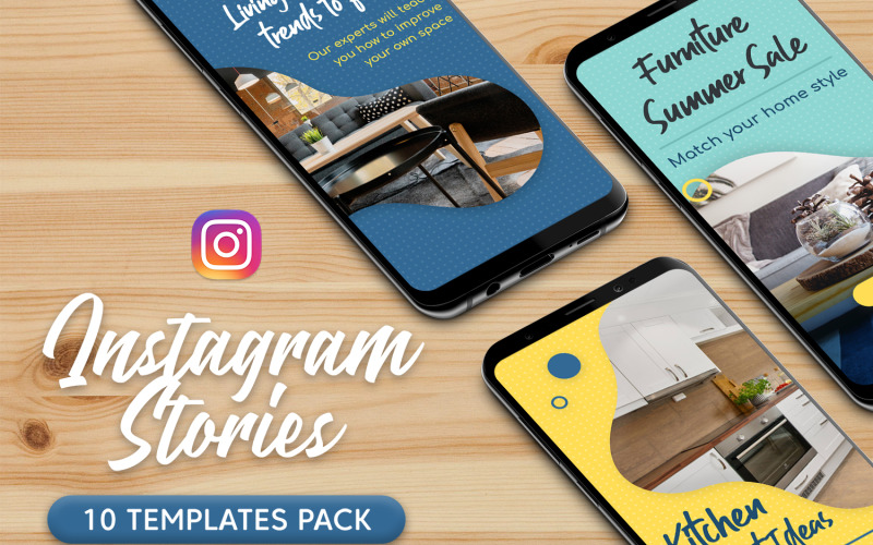 Histoires Instagram pour les magasins de design d'intérieur