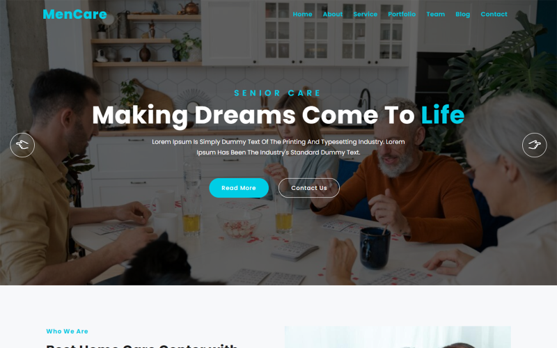 Mencare Retirement Planning Responsive HTML5-Vorlage