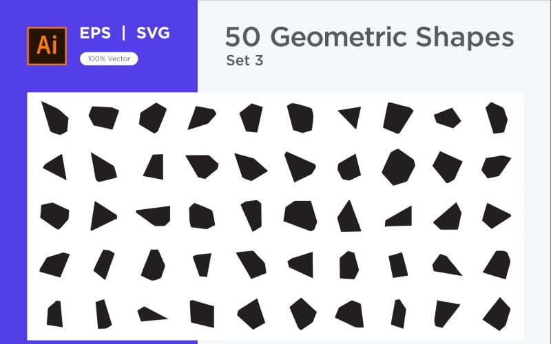 Juego de formas geométricas abstractas 50 V 3