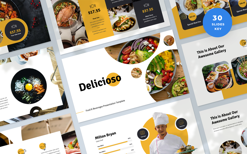 Delicioso - Food and Beverages Presentation Keynote Template