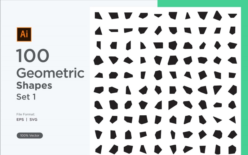 Juego de formas geométricas abstractas 100 V 1