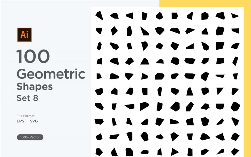Abstracte geometrische vormenset 100 V 8