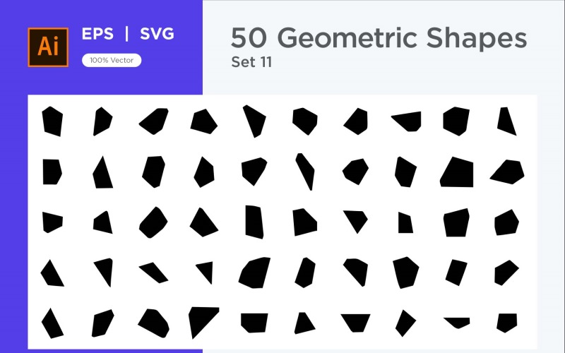 Sada abstraktní geometrický tvar 50 V 11