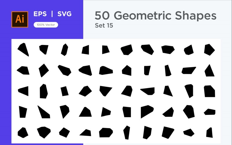Sada abstraktní geometrický tvar 50 V 15