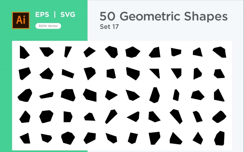 Sada abstraktní geometrický tvar 50 V 17