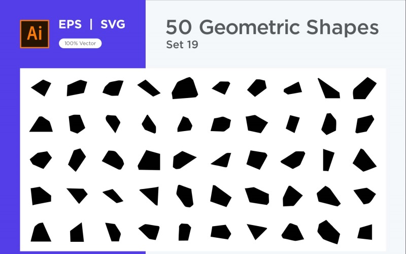 Sada abstraktní geometrický tvar 50 V 19