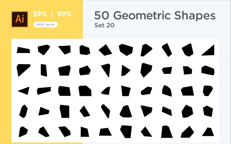 Absztrakt geometriai formakészlet 50 V 20