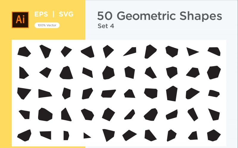 Conjunto de formas geométricas abstractas 50 V 4