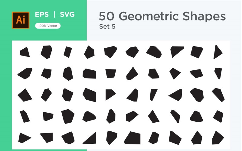 Conjunto de formas geométricas abstractas 50 V 5