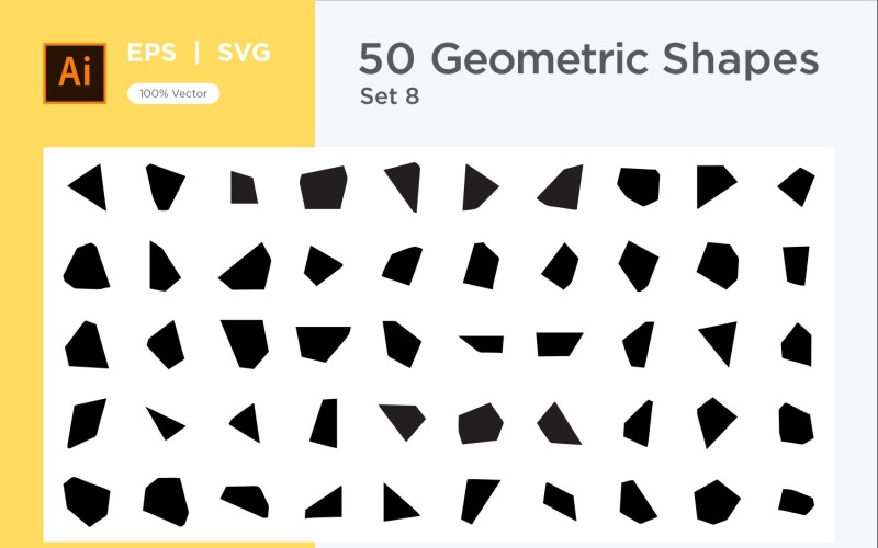Conjunto de formas geométricas abstractas 50 V 8