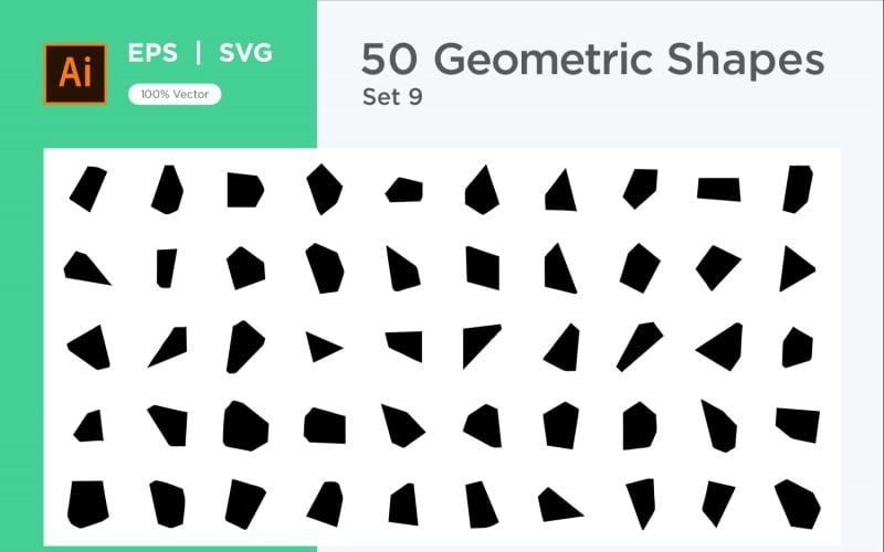 Absztrakt geometriai formakészlet 50 V 9