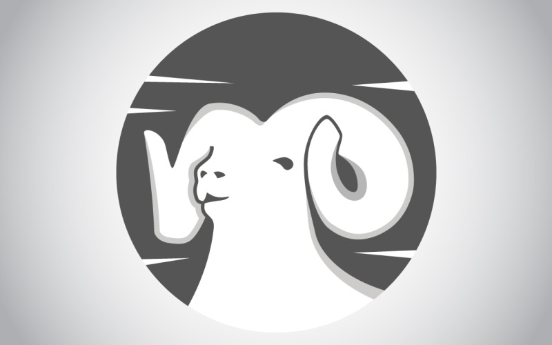 Modèle de logo de signe du zodiaque Bélier