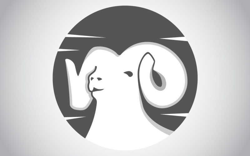 Modello di logo del segno zodiacale Ariete