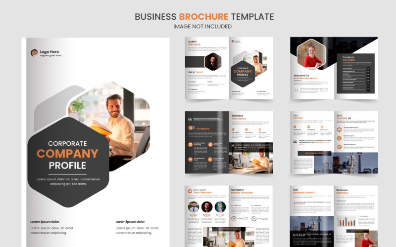 Broşür şablonu tasarımı ve kurumsal şirket profili minimal broşür şablonu tasarımı