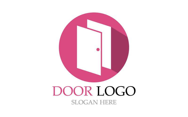 Logo drzwi do szablonu wektora domu i budynku v11