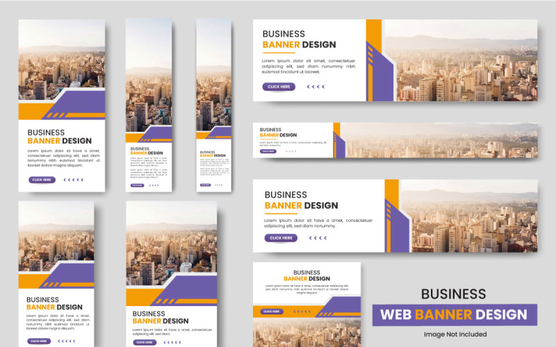 Set di modelli di banner Web, banner Web di intestazione orizzontale, sfondo dell'intestazione di copertina per l'idea del sito Web