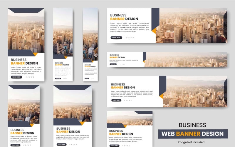 Web banner template Set, Horizontal header web banner, cover header ...