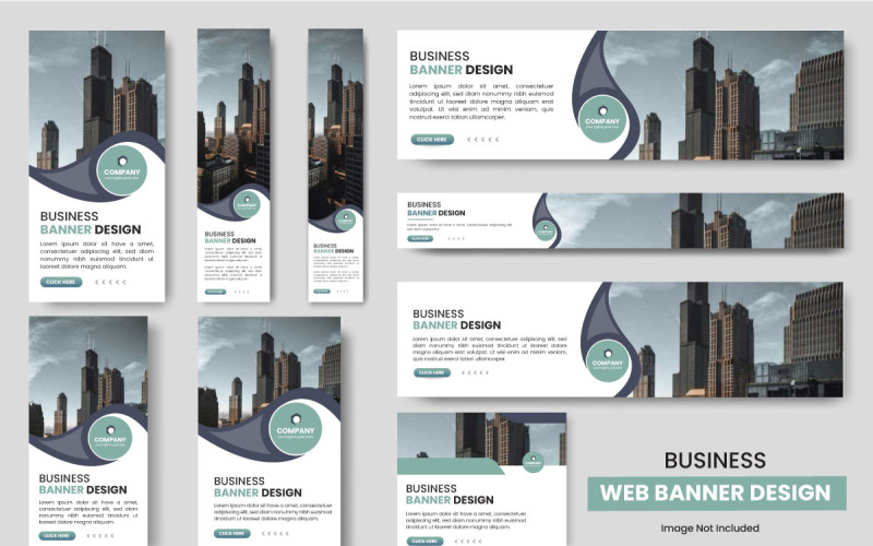 Web-Banner-Vorlagenset, horizontales Header-Webbanner, Header-Hintergrund-Website-Designidee