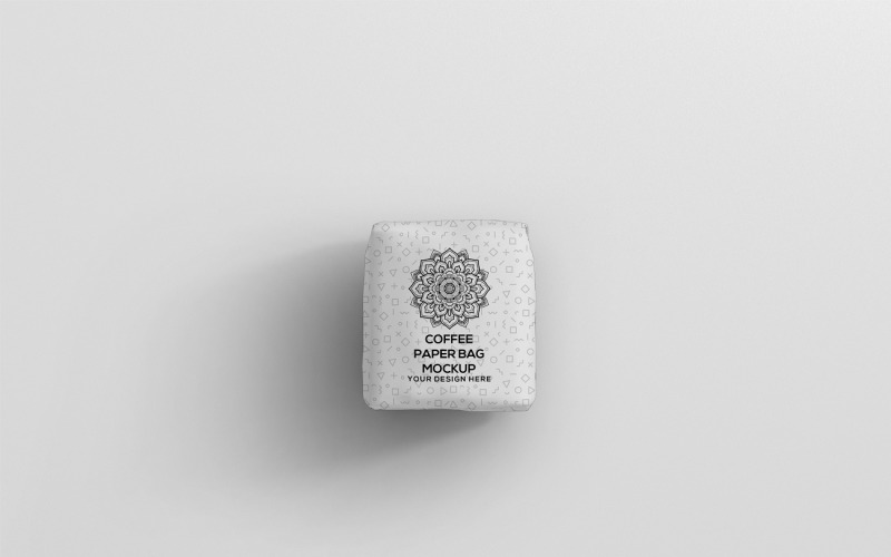 Coffee Bag - Small Coffee Paper Bag Mockup - TemplateMonster