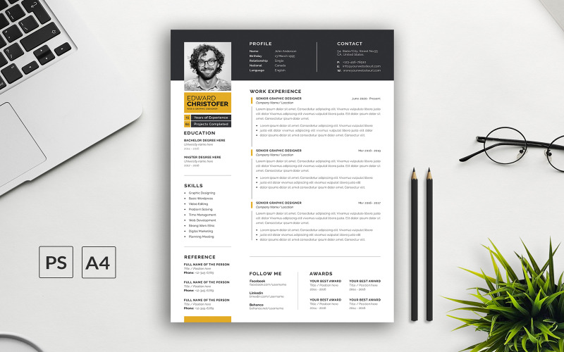 CV et lettre de motivation d'Edward Christofer
