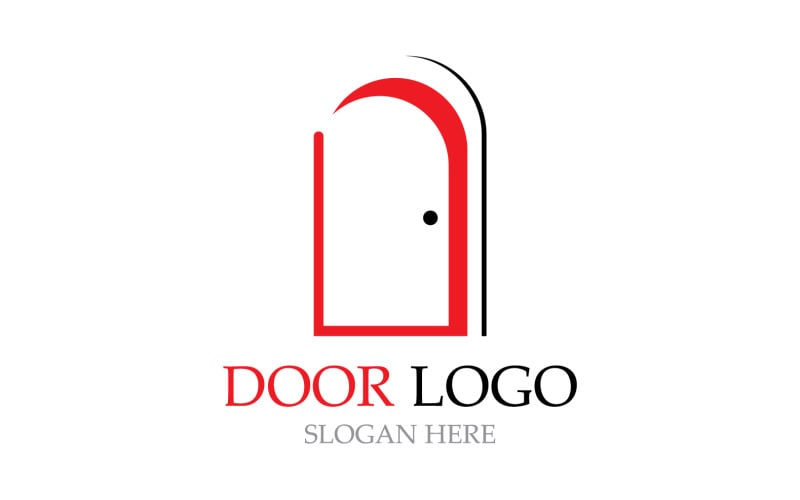 Logo della porta per il modello vettoriale di casa e costruzione v15