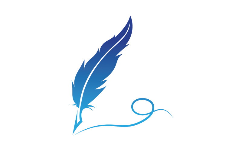 Penna piuma scrivere segno logo avvocato v2