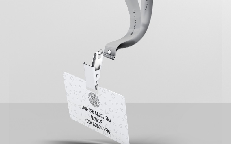 Cordino - Mockup di etichetta badge cordino