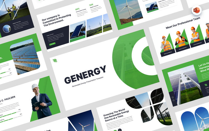 Genergy- Modelo de Powerpoint de Energia Renovável