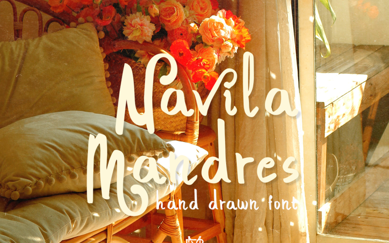 Navila Mandres — ręcznie rysowana czcionka