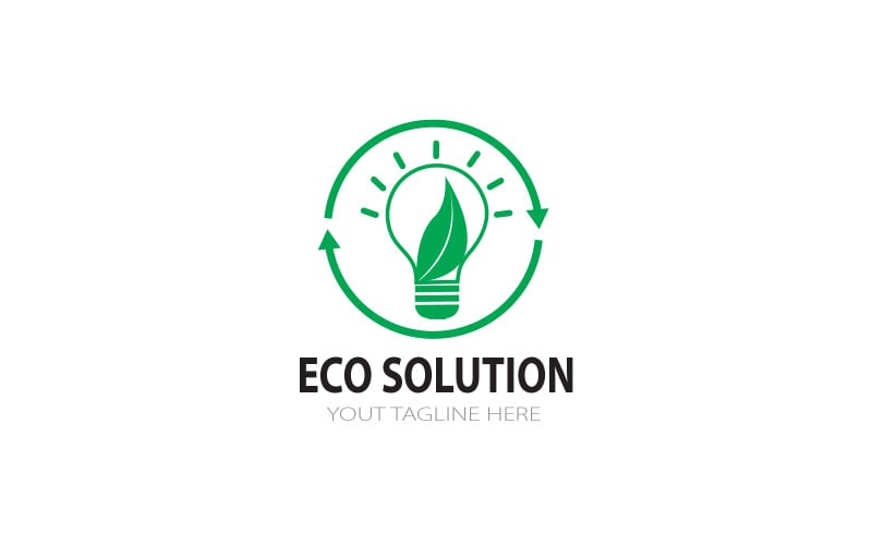Plantilla de diseño de logotipo de solución ecológica
