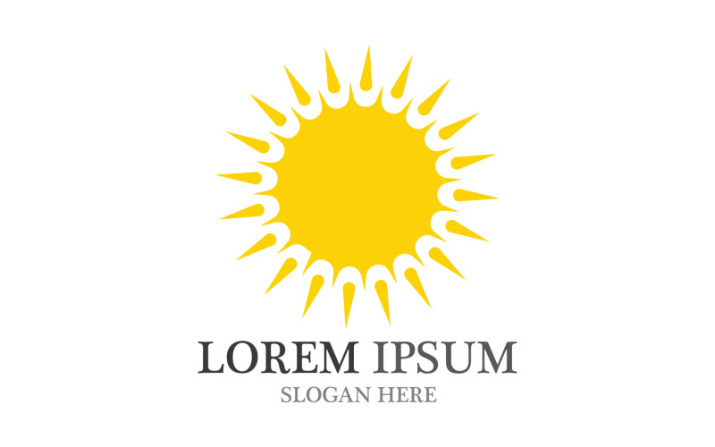 Słońce żółty wektor szablon logo v1