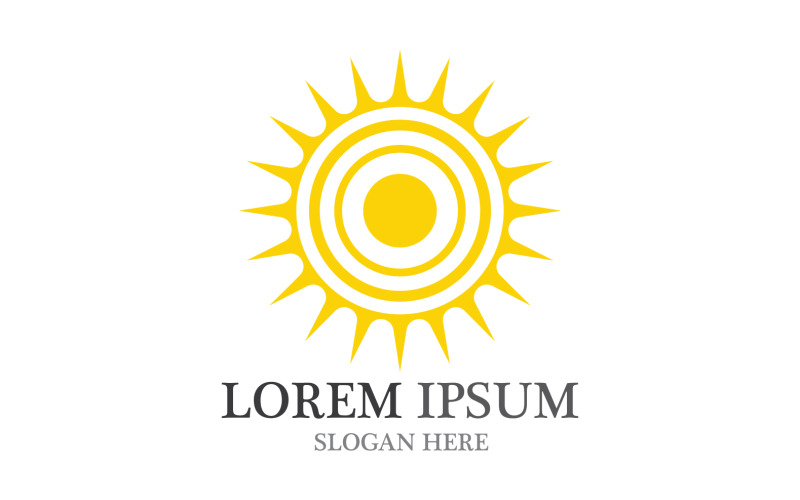 Sluneční žluté vektorové logo šablony v6
