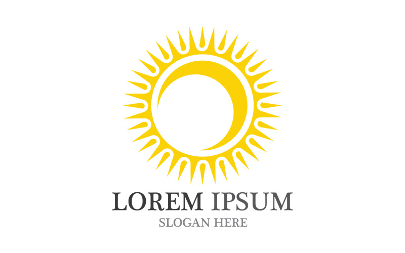 Zon gele vector sjabloon logo v2