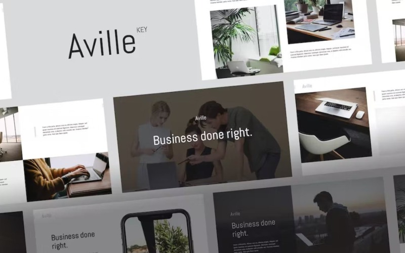AVILLE — minimalny szablon prezentacji